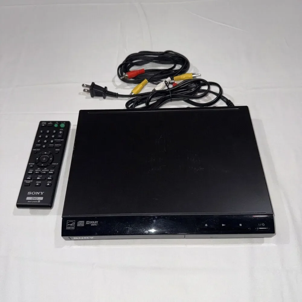 Sony DVP-SR210P CD/DVD Player with Remote TESTED & WORKS! Includes 6ft RCA Cable